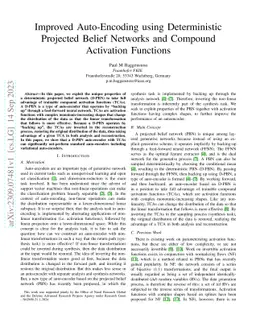 Improved Auto-Encoding using Deterministic Projected Belief Networks
