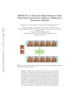 HDTR-Net: A Real-Time High-Definition Teeth Restoration Network for
  Arbitrary Talking Face Generation Methods