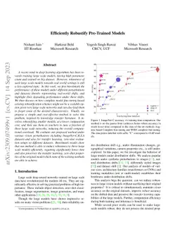 Efficiently Robustify Pre-trained Models