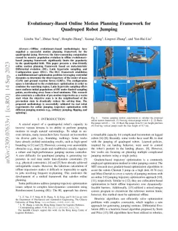 Evolutionary-Based Online Motion Planning Framework for Quadruped Robot
  Jumping