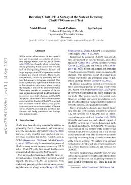 Detecting ChatGPT: A Survey of the State of Detecting ChatGPT-Generated
  Text