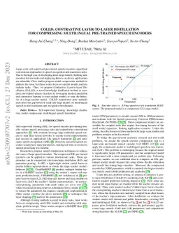 CoLLD: Contrastive Layer-to-layer Distillation for Compressing
  Multilingual Pre-trained Speech Encoders