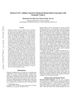 Market-GAN: Adding Control to Financial Market Data Generation with
  Semantic Context