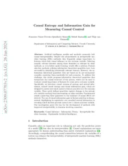 Causal Entropy and Information Gain for Measuring Causal Control