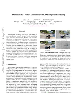 OmnimatteRF: Robust Omnimatte with 3D Background Modeling