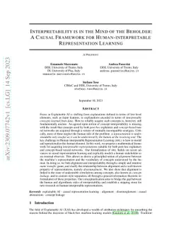 Interpretability is in the Mind of the Beholder: A Causal Framework for
  Human-interpretable Representation Learning