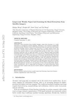 Large-scale Weakly Supervised Learning for Road Extraction from
  Satellite Imagery