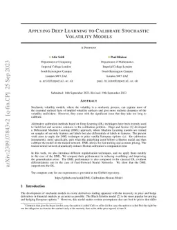 Applying Deep Learning to Calibrate Stochastic Volatility Models