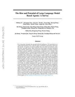 The Rise and Potential of Large Language Model Based Agents: A Survey