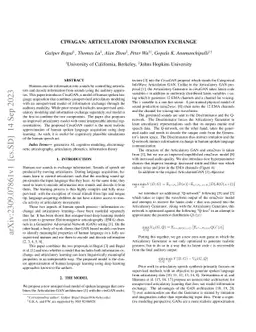 CiwaGAN: Articulatory information exchange