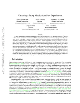 Choosing a Proxy Metric from Past Experiments