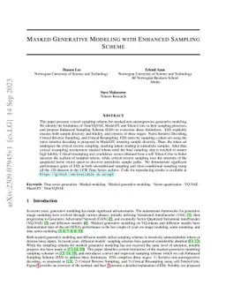 Masked Generative Modeling with Enhanced Sampling Scheme