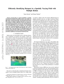 Efficiently Identifying Hotspots in a Spatially Varying Field with
  Multiple Robots