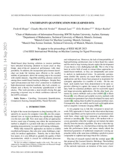Uncertainty quantification for learned ISTA