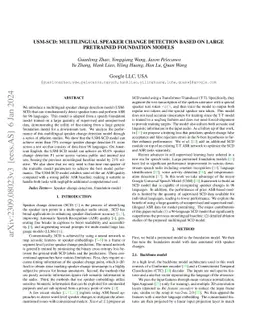 USM-SCD: Multilingual Speaker Change Detection Based on Large Pretrained
  Foundation Models