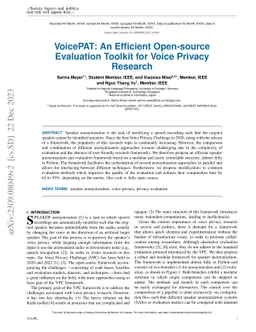 VoicePAT: An Efficient Open-source Evaluation Toolkit for Voice Privacy
  Research