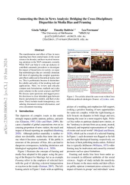 Connecting the Dots in News Analysis: Bridging the Cross-Disciplinary
  Disparities in Media Bias and Framing