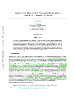 Supervised Stochastic Neighbor Embedding Using Contrastive Learning