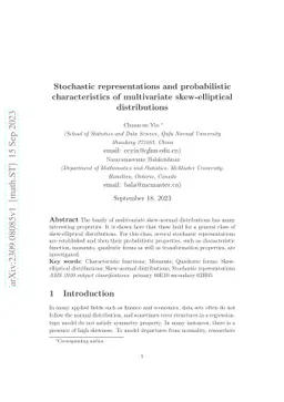 Stochastic representations and probabilistic characteristics of
  multivariate skew-elliptical distributions