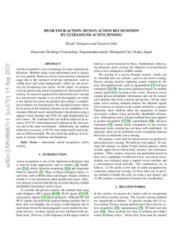 hear-your-action: human action recognition by ultrasound active sensing