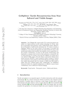 GelSplitter: Tactile Reconstruction from Near Infrared and Visible
  Images