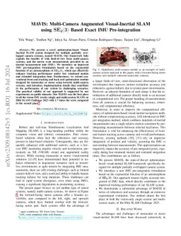 MAVIS: Multi-Camera Augmented Visual-Inertial SLAM using SE2(3) Based
  Exact IMU Pre-integration