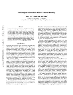Unveiling Invariances via Neural Network Pruning