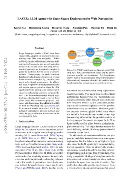LASER: LLM Agent with State-Space Exploration for Web Navigation