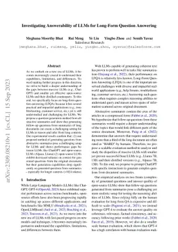 Investigating Answerability of LLMs for Long-Form Question Answering