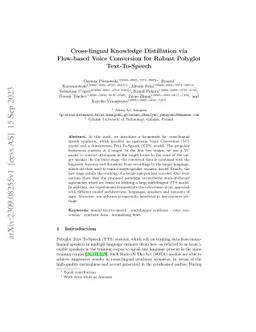 Cross-lingual Knowledge Distillation via Flow-based Voice Conversion for
  Robust Polyglot Text-To-Speech