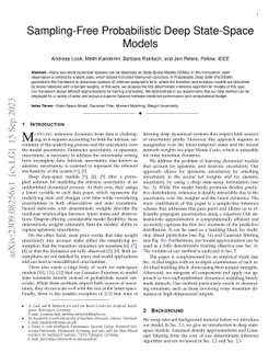 Sampling-Free Probabilistic Deep State-Space Models