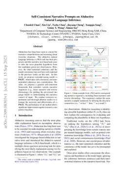 Self-Consistent Narrative Prompts on Abductive Natural Language
  Inference