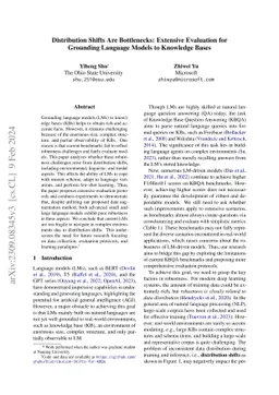 Data Distribution Bottlenecks in Grounding Language Models to Knowledge
  Bases