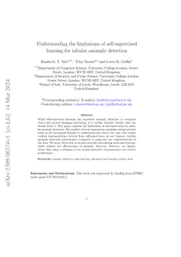 Understanding the limitations of self-supervised learning for tabular
  anomaly detection