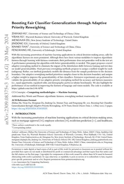 Boosting Fair Classifier Generalization through Adaptive Priority
  Reweighing