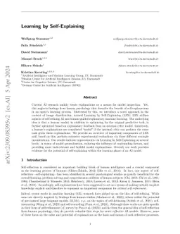 Learning by Self-Explaining