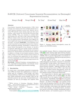 FedDCSR: Federated Cross-domain Sequential Recommendation via
  Disentangled Representation Learning