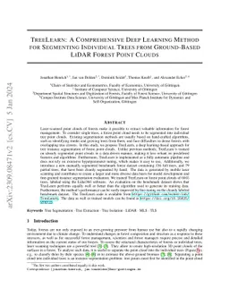 TreeLearn: A deep learning method for segmenting individual trees from ground-based LiDAR forest point clouds