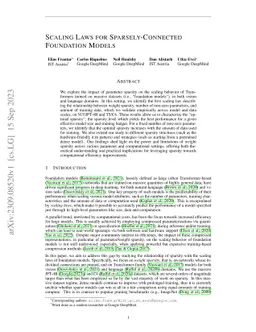 Scaling Laws for Sparsely-Connected Foundation Models