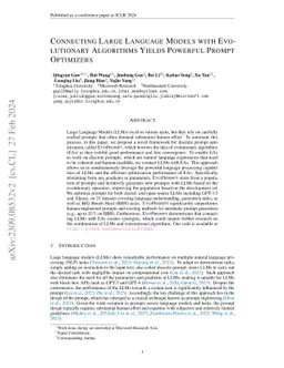 EvoPrompt: Connecting LLMs with Evolutionary Algorithms Yields Powerful Prompt Optimizers