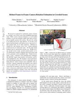 Robust Frame-to-Frame Camera Rotation Estimation in Crowded Scenes