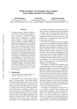 Media of Langue: The dictionary that visualizes Inter-Lingual Semantic
  Network/Space