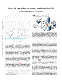 Closing the Loop on Runtime Monitors with Fallback-Safe MPC