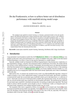 Do the Frankenstein, or how to achieve better out-of-distribution
  performance with manifold mixing model soup