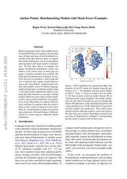 Anchor Points: Benchmarking Models with Much Fewer Examples