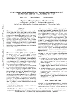 Music Source Separation Based on a Lightweight Deep Learning Framework
  (DTTNET: DUAL-PATH TFC-TDF UNET)