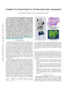 SculptBot: Pre-Trained Models for 3D Deformable Object Manipulation