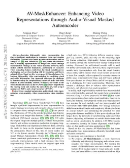 AV-MaskEnhancer: Enhancing Video Representations through Audio-Visual
  Masked Autoencoder