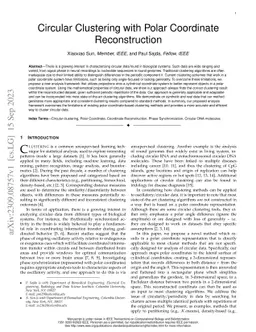 Circular Clustering with Polar Coordinate Reconstruction