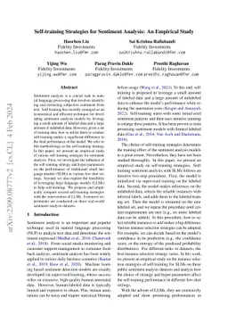 Self-training Strategies for Sentiment Analysis: An Empirical Study